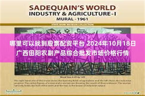 哪里可以找到股票配资平台 2024年10月18日广西田阳农副产品综合批发市场价格行情