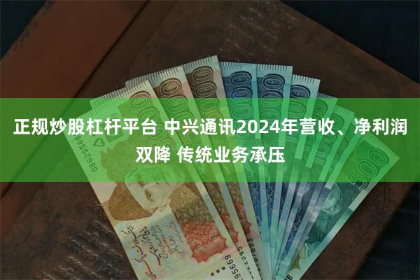 正规炒股杠杆平台 中兴通讯2024年营收、净利润双降 传统业务承压